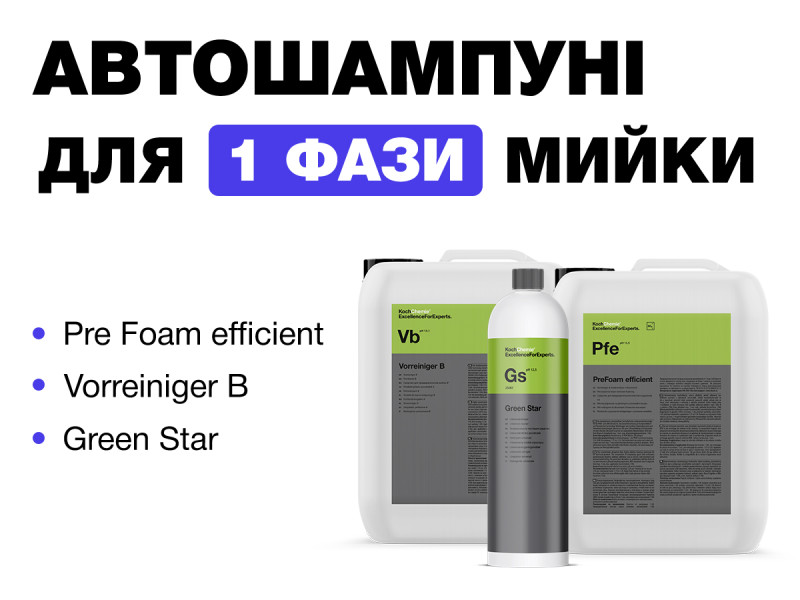 Автошампуни для первой фазы мойки авто